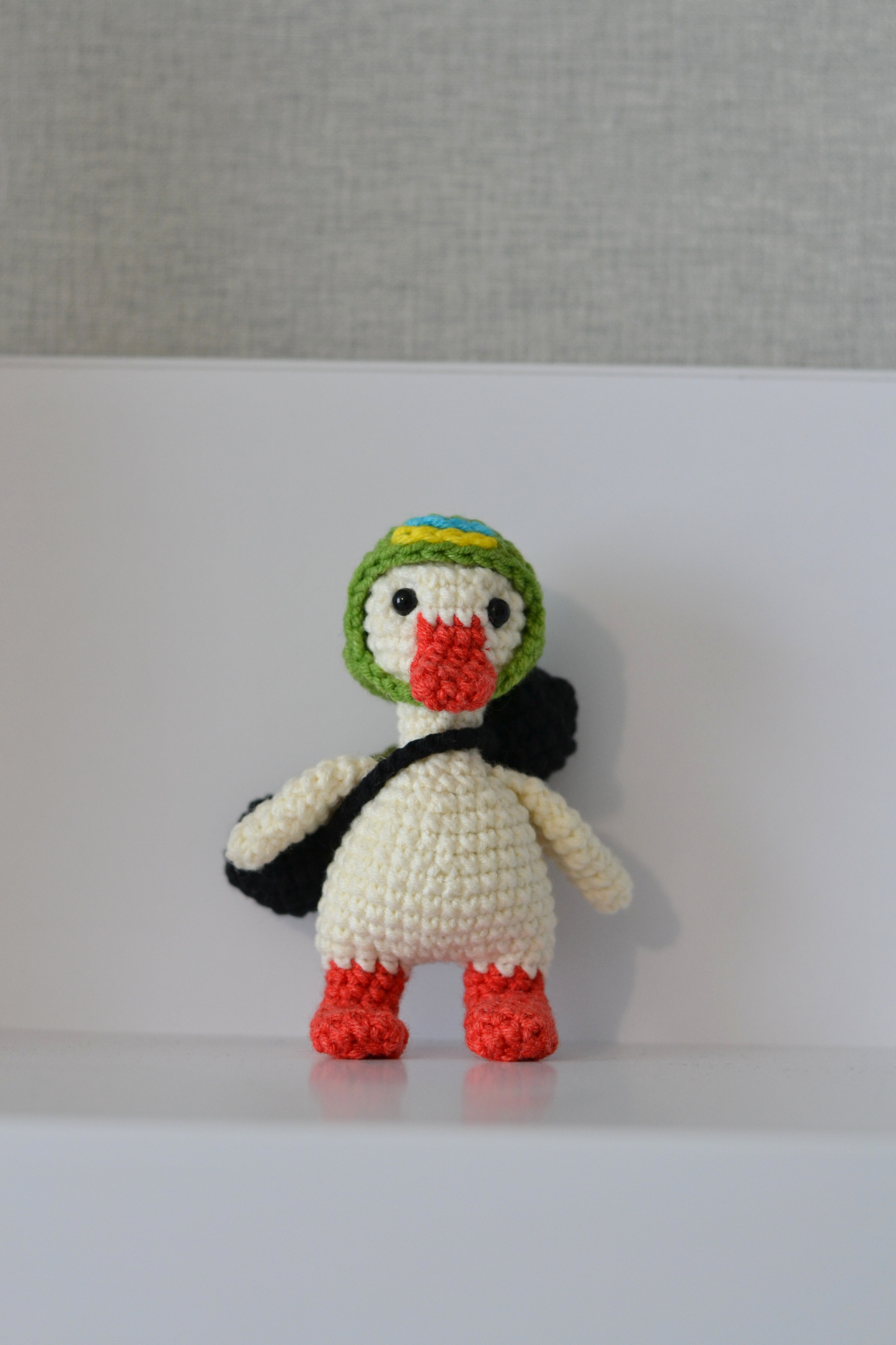 Goose Plush Stuffed Animals, Handmade Crocheted Animal Goose Crochet Kit, Ukrainian Soldier Knitted Goose, Craft Plush Soft Decoration, Figurine Home Decor, Made in Ukraine