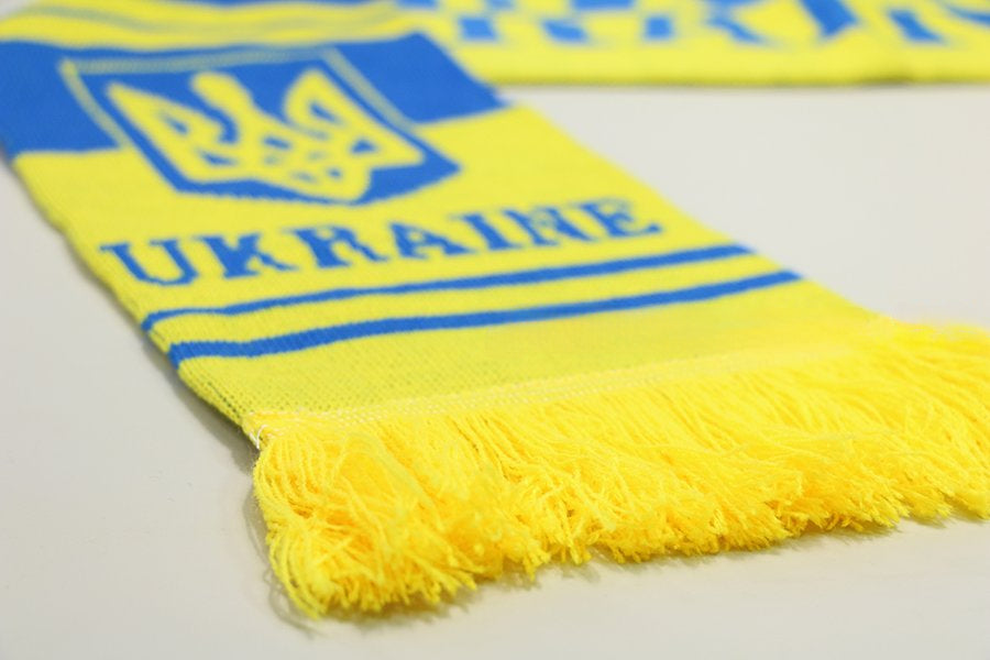 Ukraine Scarf | Soccer Knit Scarf | Football Scarf | Sports Fan Shop FIFA Ukrainian Team | 100% Original Ukrainian Scarf | Made in Ukraine Delivery from Ukraine