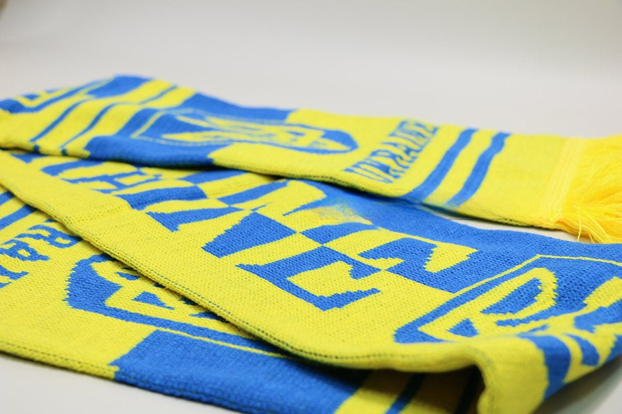 Ukraine Scarf | Soccer Knit Scarf | Football Scarf | Sports Fan Shop FIFA Ukrainian Team | 100% Original Ukrainian Scarf | Made in Ukraine Delivery from Ukraine