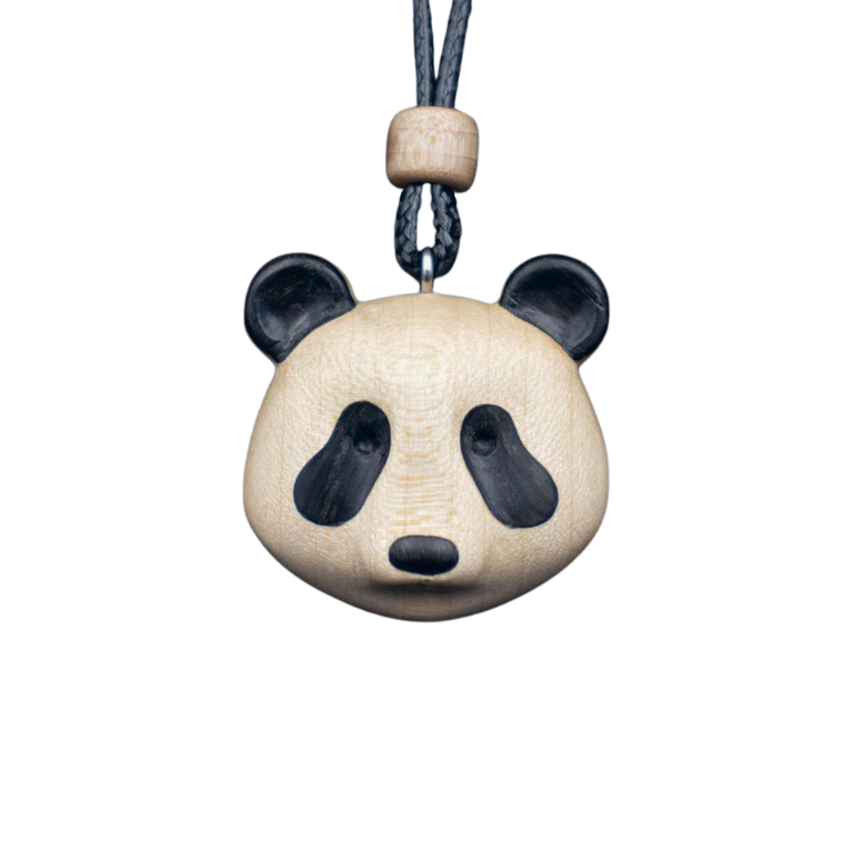 Wood Panda Necklace Lovely Panda Pendant | Zoo Collection | Wooden Pendant Necklace Jewelry Gifts for Women Men | Ukrainian Craft | Handmade Pendant Made in Ukraine