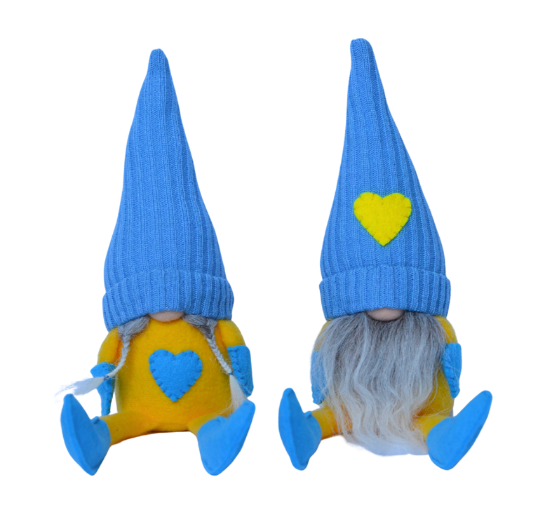 7'' Home Gnome Ornaments Ukraine Flag|| Home Craft Plush Soft Decoration || Collectible Figurine for Home Decor || Ukrainian Handmade Gnomes || Made in Ukraine