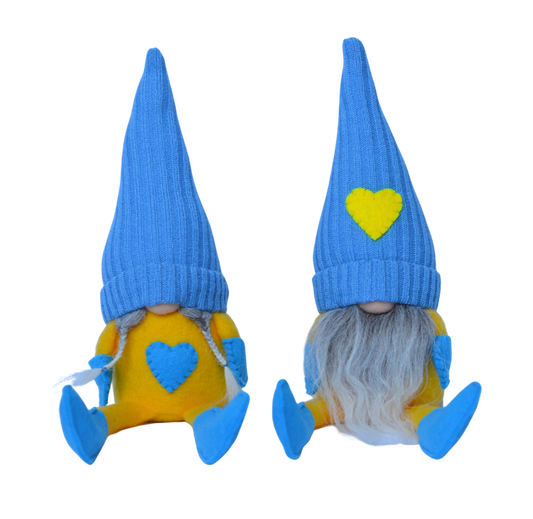 7'' Home Gnome Ornaments Ukraine Flag|| Home Craft Plush Soft Decoration || Collectible Figurine for Home Decor || Ukrainian Handmade Gnomes || Made in Ukraine