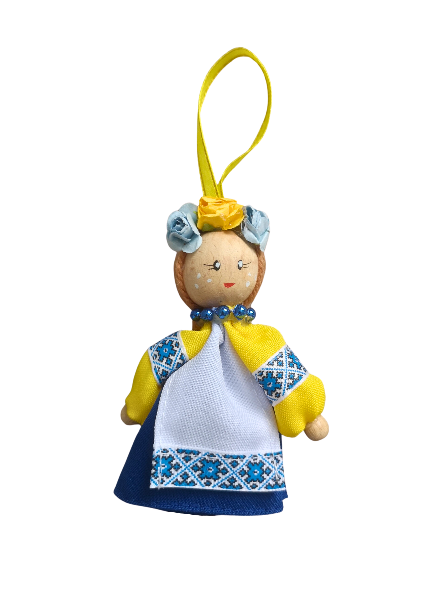 Ukrainian Girl and Boy Home Ornaments Ukraine Flag Decoration for Home Decor Wall Hanging Art Décor Christmas Tree Decorations Craft Handmade in Ukraine