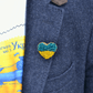 Ukrainian Pride Collection of Brooches || Handmade Brooch || Patriotic Ukrainian Map Brooch and Heart-shaped Brooch || Beaded Brooch in Blue-Yellow || Made in Ukraine