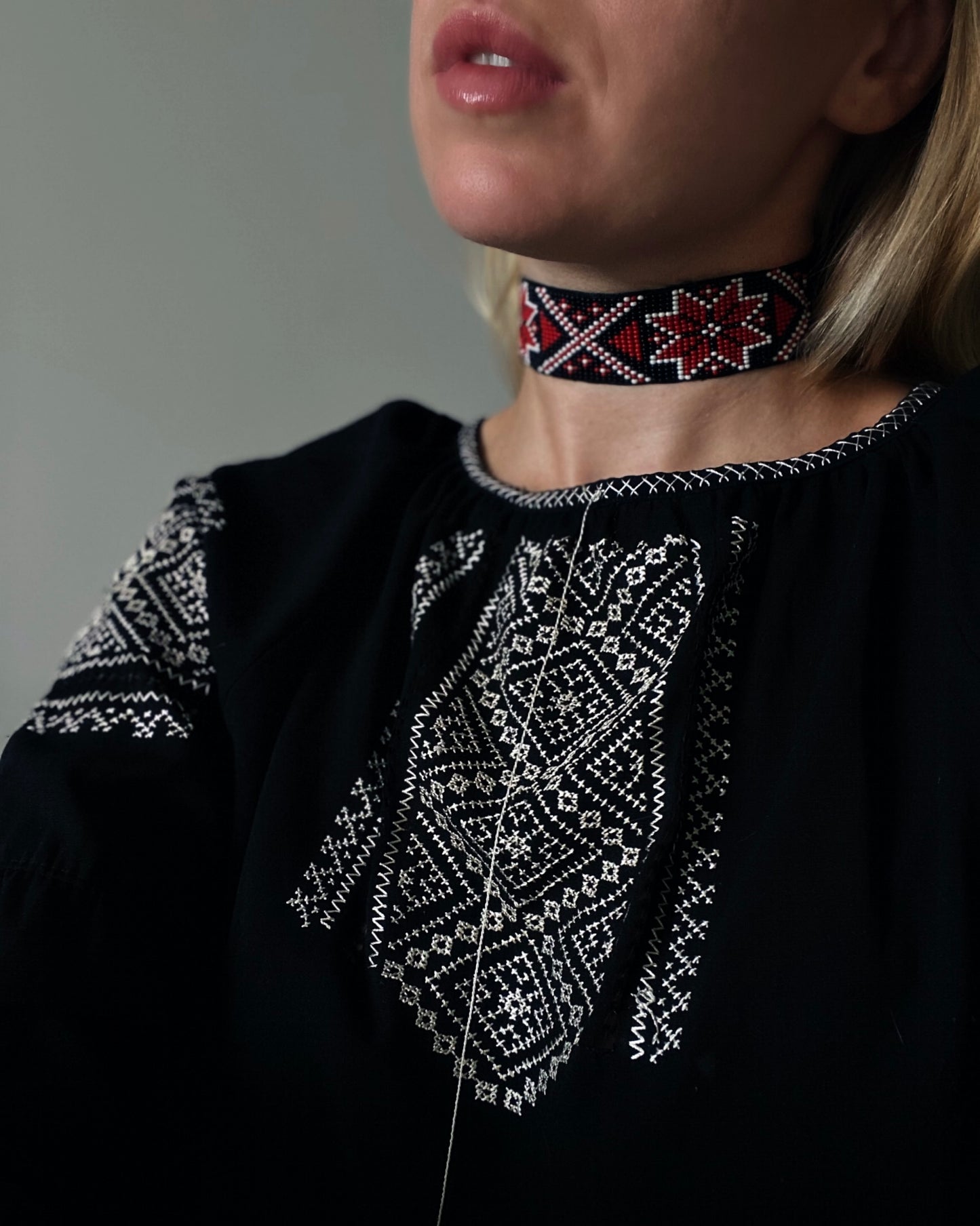 Handmade Beaded Necklace Gerdan Ukrainian