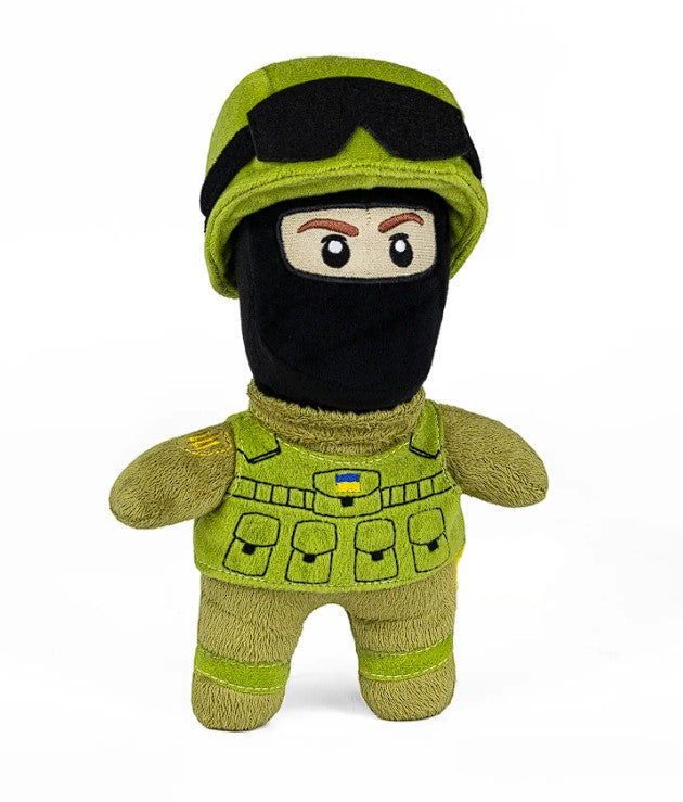 10'' Ukrainian Soldier of The Armed Forces of Ukraine Craft Plush Soft Stuffed Toy Handmade in Ukraine