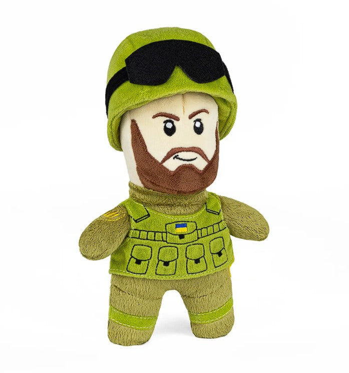 10'' Ukrainian Soldier of The Armed Forces of Ukraine Craft Plush Soft Stuffed Toy Handmade in Ukraine