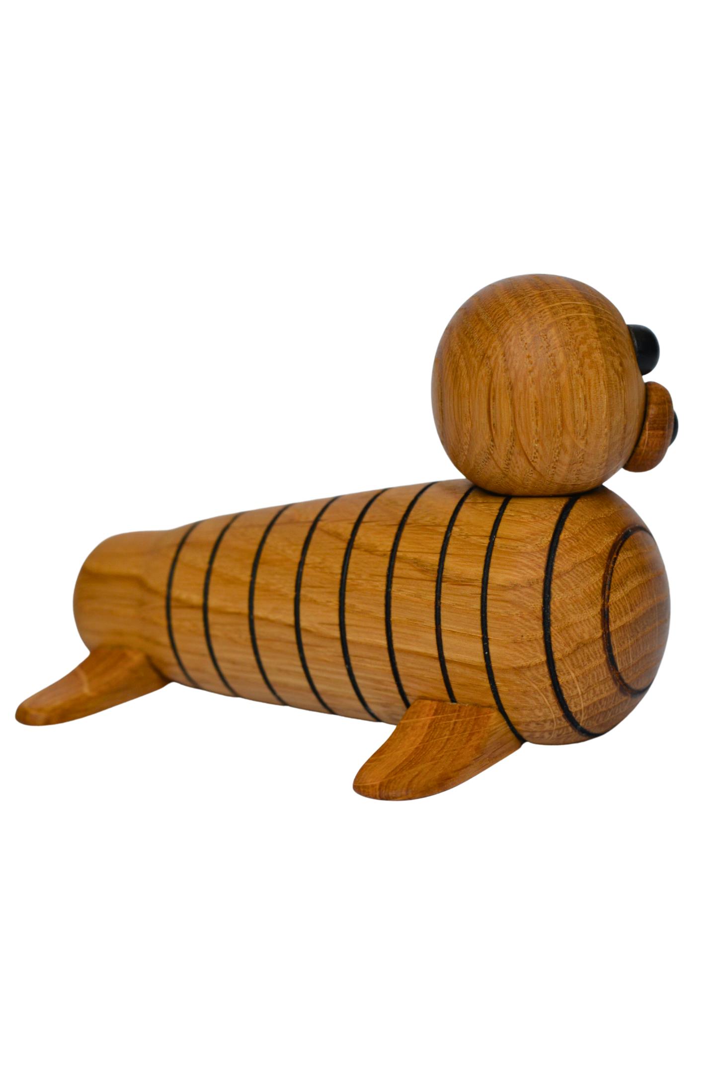 Zoo Collection | Wooden Figure Sea Seal | 5'' Seal Figurine Home Decor Accent | Smoked Oak | Handmade Made in Ukraine