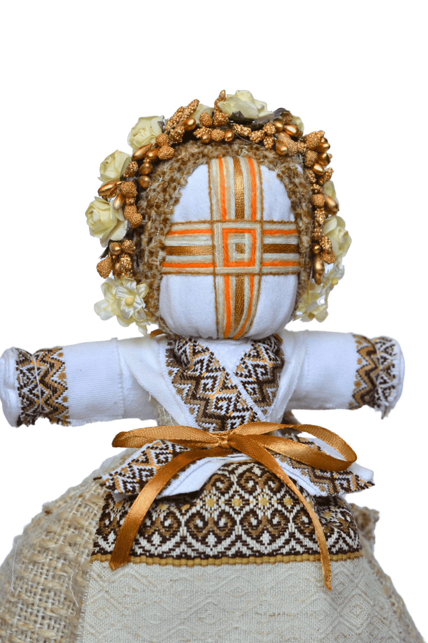 14'' Authentic Ukrainian Motanka Doll on Wooden Base || Collectible Doll || Slavic Design Traditional Ukrainian Doll || Handmade Traditional Folk Art || Made in Ukraine