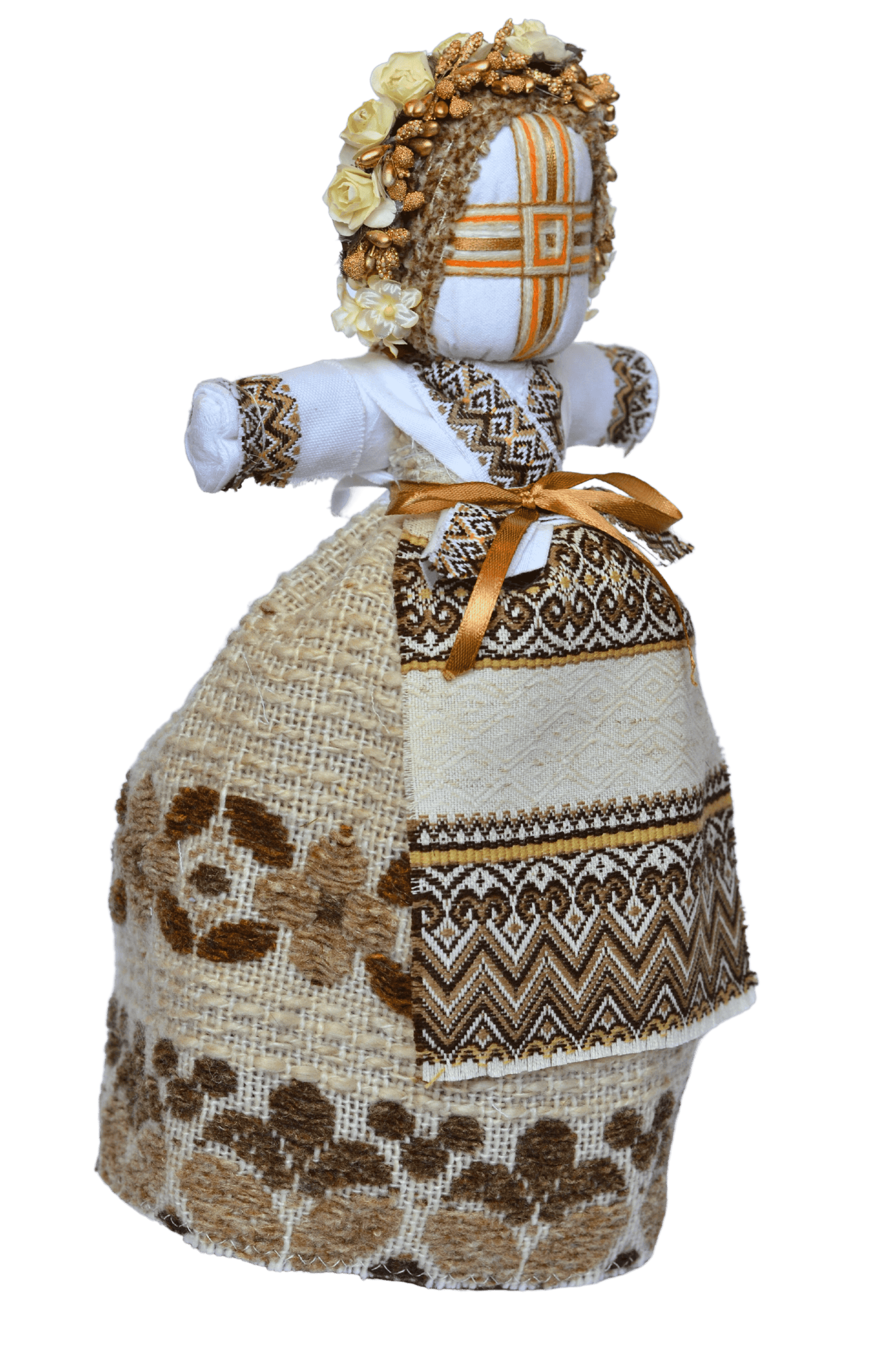 14'' Authentic Ukrainian Motanka Doll on Wooden Base || Collectible Doll || Slavic Design Traditional Ukrainian Doll || Handmade Traditional Folk Art || Made in Ukraine