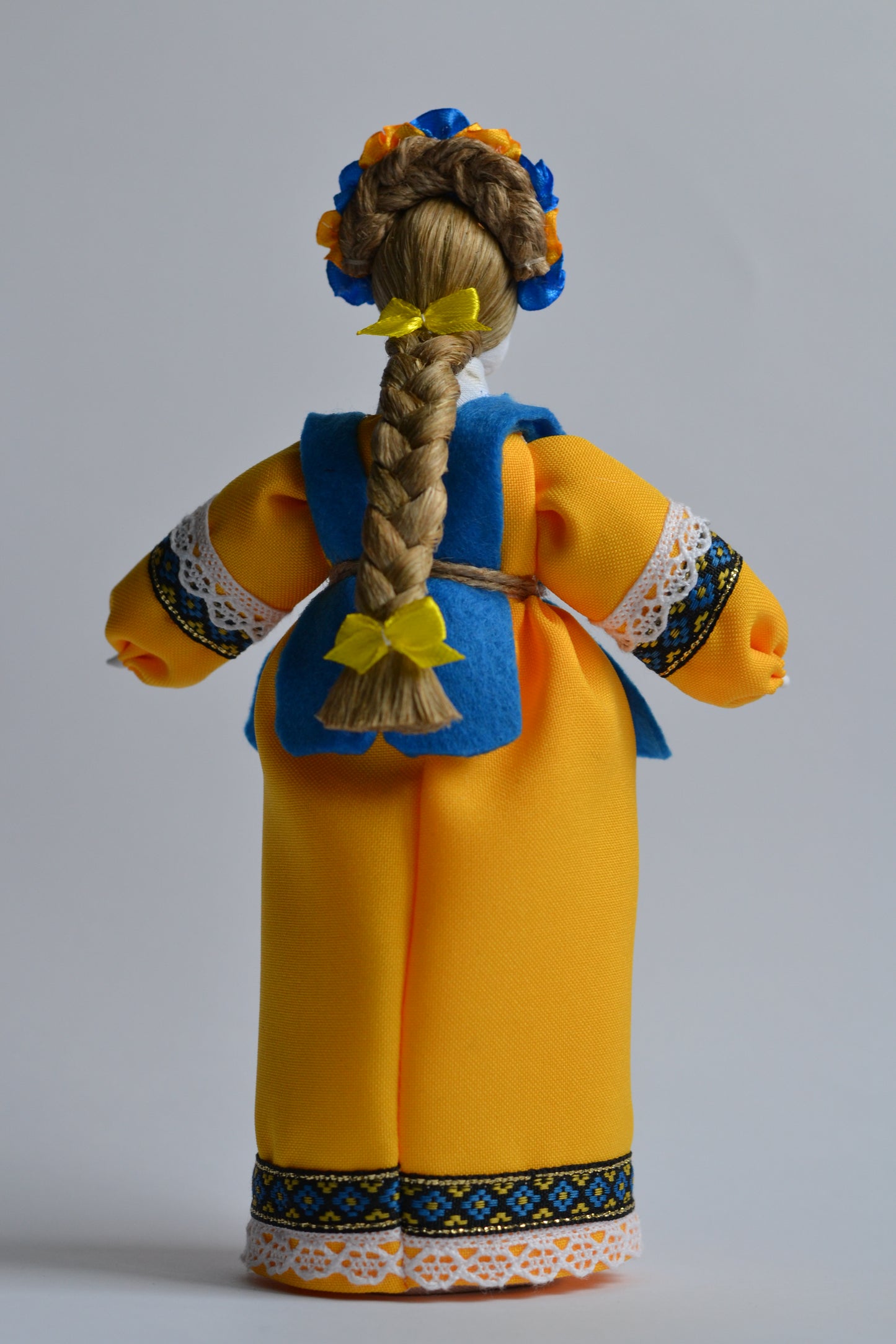 7.5" Exclusive Collectible Ukraine Motanka Doll Slavic Design Yellow Handmade Made in Ukraine