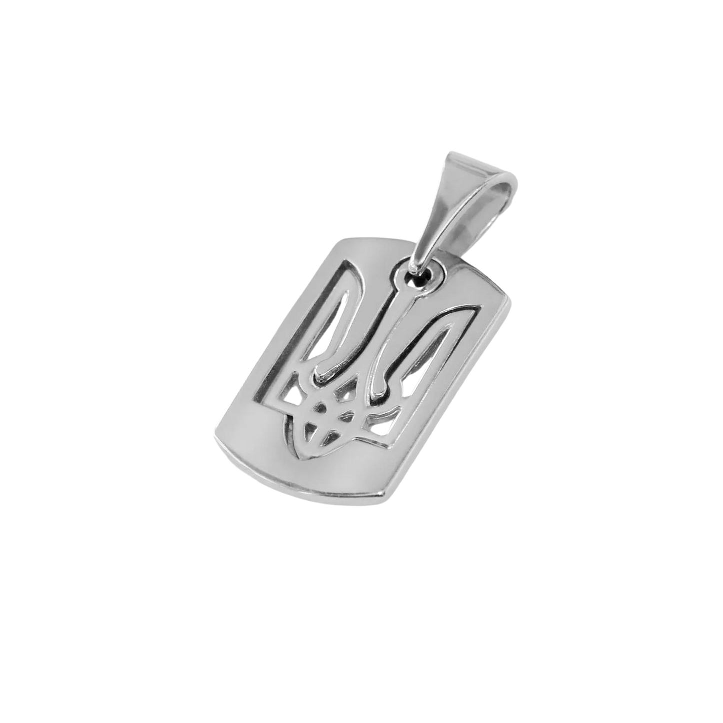 Ukraine Flag Trident Symbol Pendant Ukrainian National Emblem Necklace || 925 Sterling Silver || Silver Pendant for Women Men || Made in Ukraine