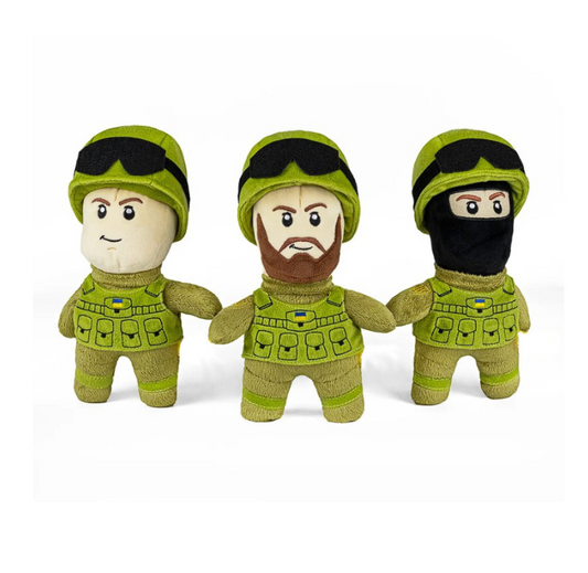 10'' Ukrainian Soldier of The Armed Forces of Ukraine Craft Plush Soft Stuffed Toy Handmade in Ukraine