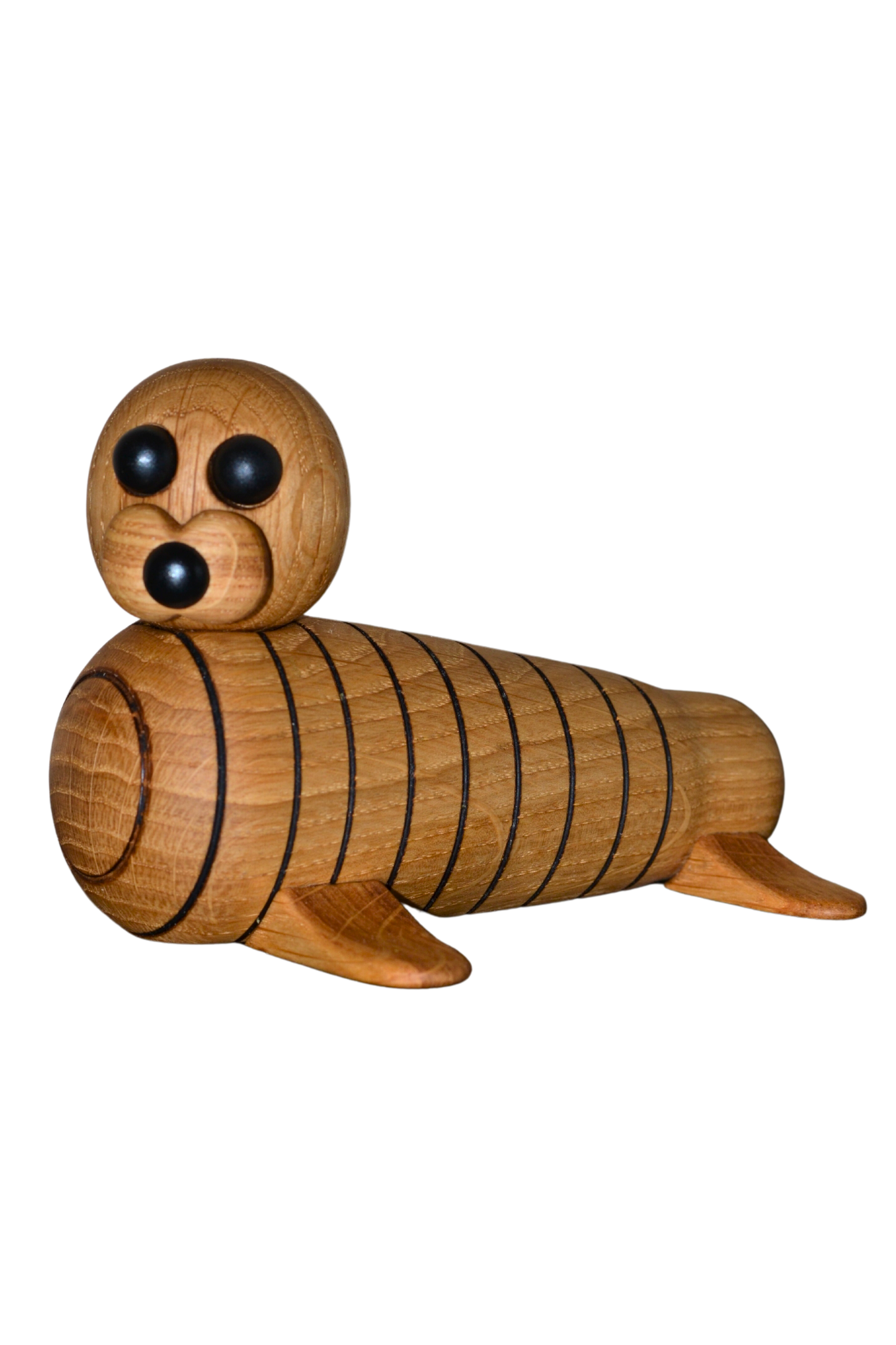 Zoo Collection | Wooden Figure Sea Seal | 5'' Seal Figurine Home Decor Accent | Smoked Oak | Handmade Made in Ukraine