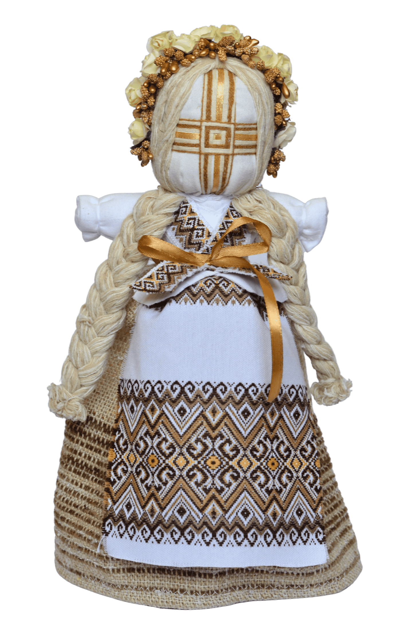 14'' Authentic Ukrainian Motanka Doll on Wooden Base || Collectible Doll || Slavic Design Traditional Ukrainian Doll || Handmade Traditional Folk Art || Made in Ukraine