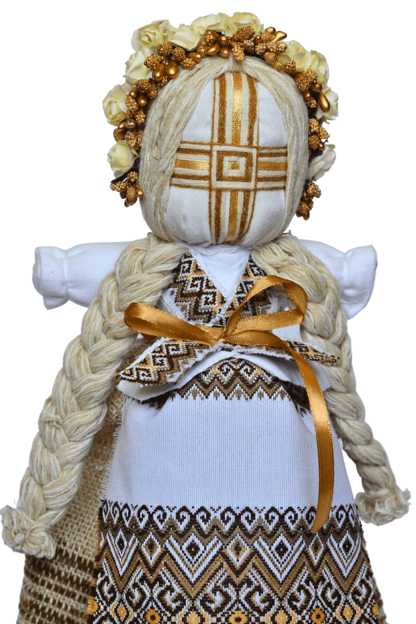 14'' Authentic Ukrainian Motanka Doll on Wooden Base || Collectible Doll || Slavic Design Traditional Ukrainian Doll || Handmade Traditional Folk Art || Made in Ukraine