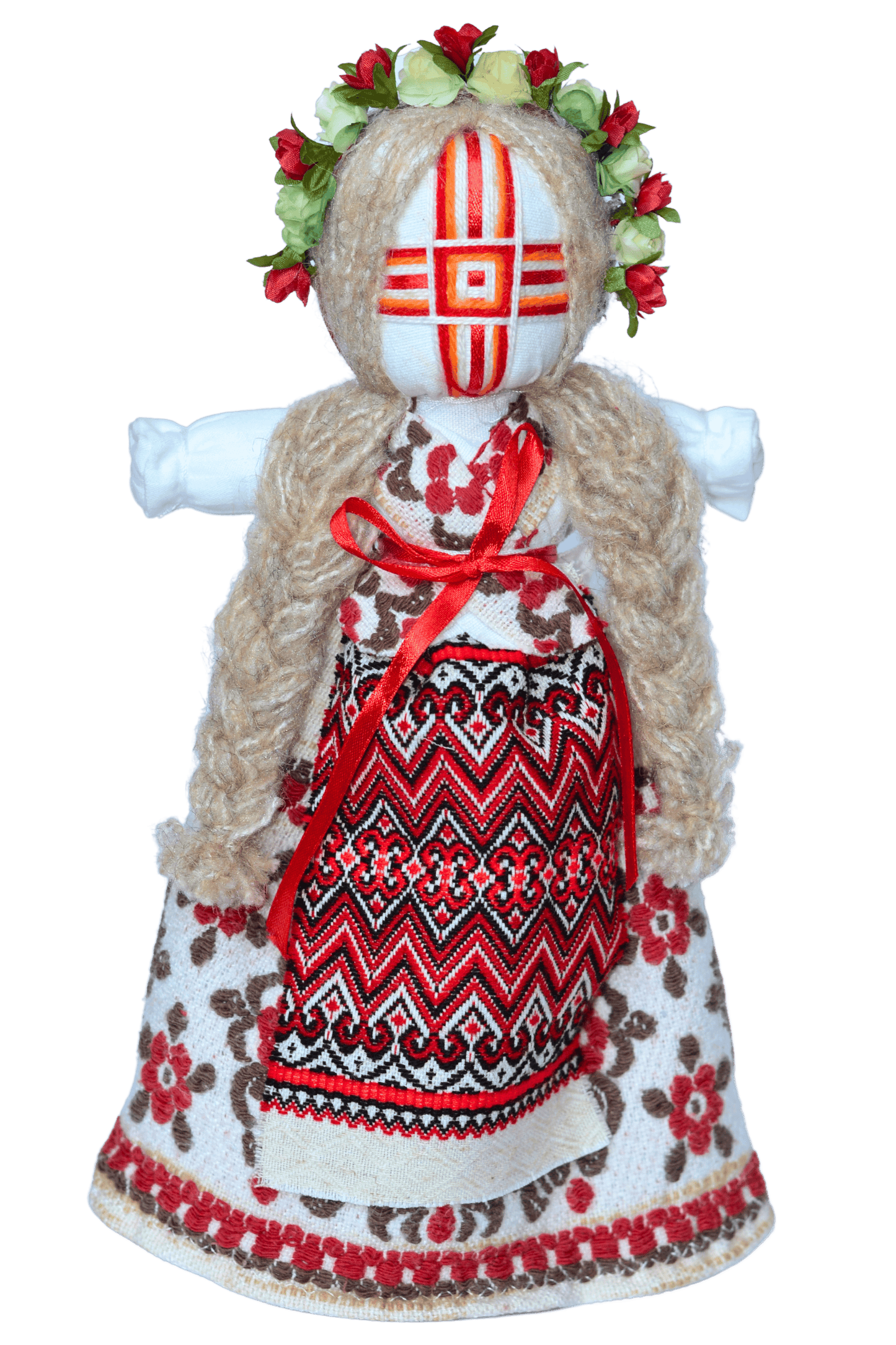 14'' Authentic Ukrainian Motanka Doll on Wooden Base || Collectible Doll || Slavic Design Traditional Ukrainian Doll || Handmade Traditional Folk Art || Made in Ukraine