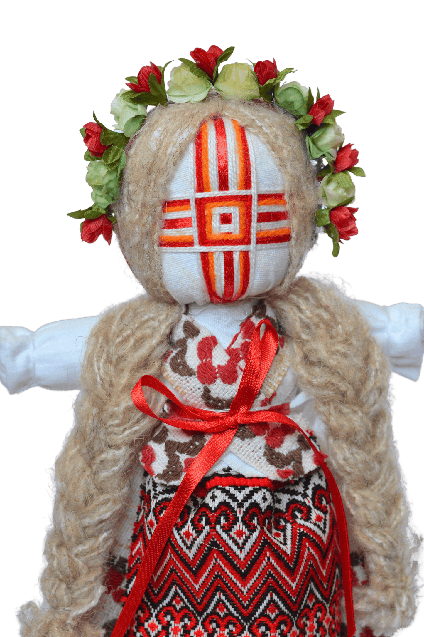 14'' Authentic Ukrainian Motanka Doll on Wooden Base || Collectible Doll || Slavic Design Traditional Ukrainian Doll || Handmade Traditional Folk Art || Made in Ukraine