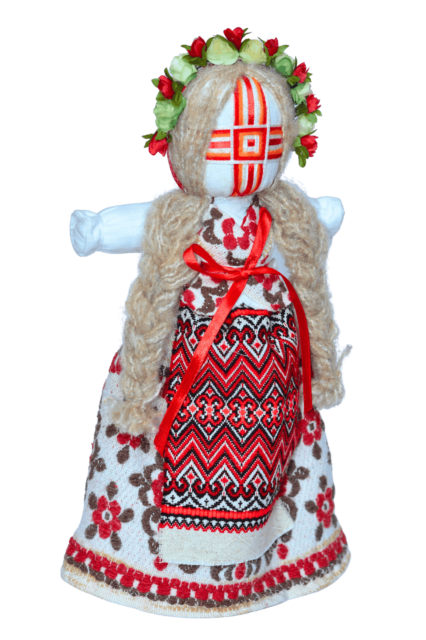 14'' Authentic Ukrainian Motanka Doll on Wooden Base || Collectible Doll || Slavic Design Traditional Ukrainian Doll || Handmade Traditional Folk Art || Made in Ukraine